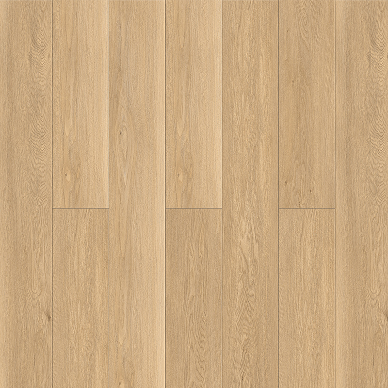 Revêtement de sol en planches de vinyle ultra-silencieux à grain de chêne naturel clair gaufré en registre