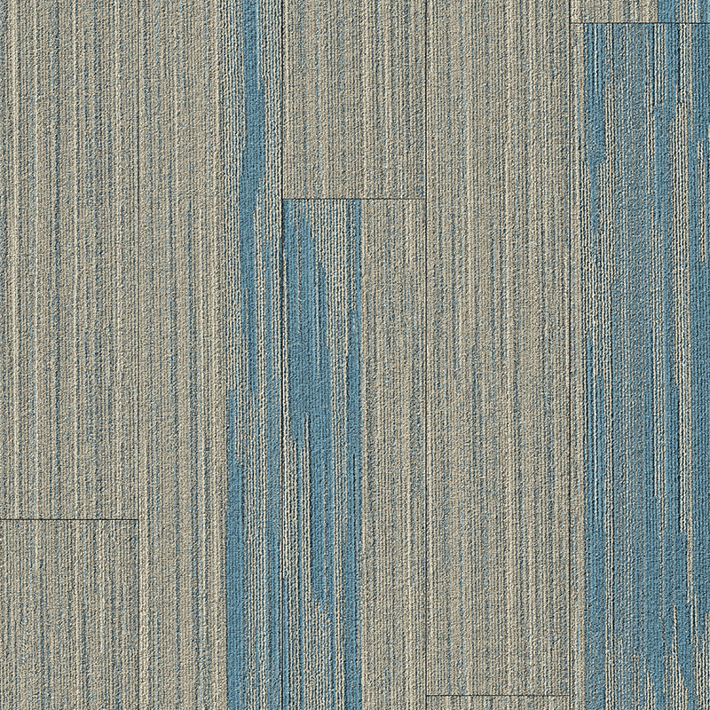 Texture de tapis à rayures linéaires gris-bleu Revêtement de sol en planches de vinyle ABA Click